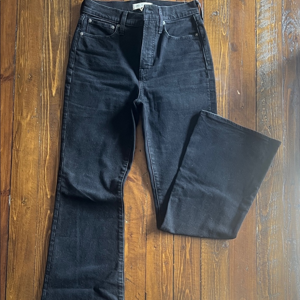 Madewell Classic Black Wide Leg Jeans